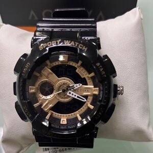 Ativa Men's Black and Gold Sport Watch